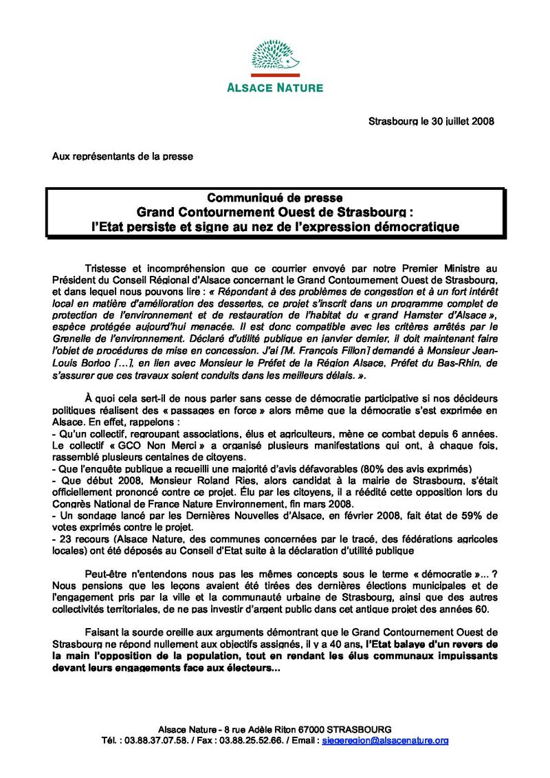 communiqu de presse
