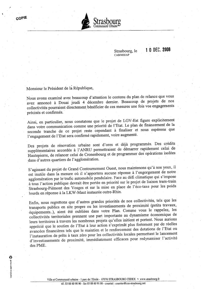 courrier CUS