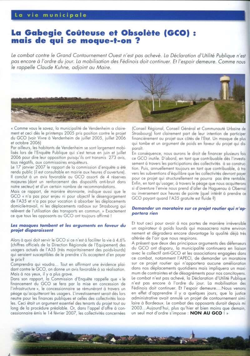 L'article du bulletin municipal